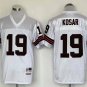 Activewear  Uniform #19 Bernie Kosar Jerseys M&N Vintage White Throwback Shirt