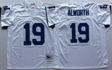 Activewear  Uniform #19 Lance Alworth Jerseys Vintage White Throwback Shirt