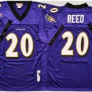 Activewear  Uniform #20 Ed Reed Jerseys Vintage 2004 Throwback Purple Shirt