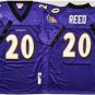 Activewear  Uniform #20 Ed Reed Jerseys Vintage 2004 Throwback Purple Shirt