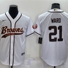 Activewear  Uniform #21 Denzel Ward Jerseys White Baseball CoolBase Shirt