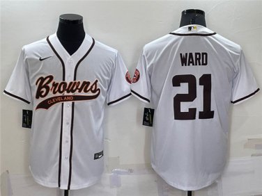Activewear  Uniform #21 Denzel Ward Jerseys White Baseball CoolBase Shirt