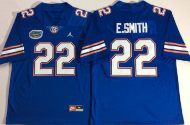 Activewear  Uniform #22 Emmitt Smith Jerseys Blue FL Gators College Shirt