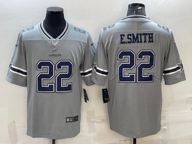 Activewear  Uniform #22 Emmitt Smith Jerseys Gray Inverted Limited Shirt