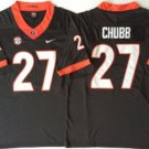 Activewear  Uniform #27 Nick Chubb Jerseys Black GA Bulldogs College Shirt