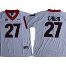Activewear  Uniform #27 Nick Chubb Jerseys White GA Bulldogs College Shirt