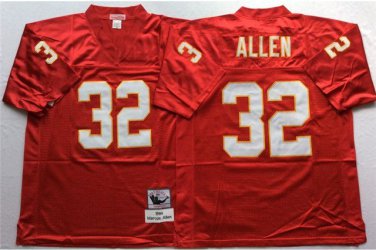 Activewear  Uniform #32 Marcus Allen Jerseys M&N Vintage Red Throwback Shirt