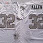 Activewear  Uniform #32 Marcus Allen Jerseys M&N Vintage White Throwback Shirt