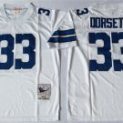 Activewear  Uniform #33 Tony Dorsett Jerseys M&N Vintage White Throwback Shirt