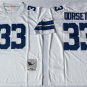 Activewear  Uniform #33 Tony Dorsett Jerseys M&N Vintage White Throwback Shirt