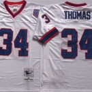 Activewear  Uniform #34 Thurman Thomas Jerseys Vintage White Throwback Shirt
