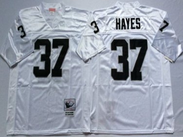 Activewear  Uniform #37 Lester Hayes Jerseys M&N Vintage White Throwback Shirt
