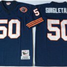 Activewear  Uniform #50 Mike Singletary Jerseys Vintage Navy Throwback Shirt