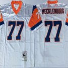 Activewear  Uniform #77 Karl Mecklenburg Jerseys Vintage White Throwback Shirt