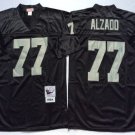 Activewear  Uniform #77 Lyle Alzado Jerseys M&N Vintage Black Throwback Shirt