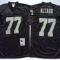 Activewear  Uniform #77 Lyle Alzado Jerseys M&N Vintage Black Throwback Shirt