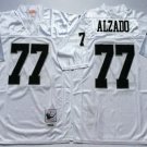 Activewear  Uniform #77 Lyle Alzado Jerseys M&N Vintage White Throwback Shirt