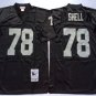 Activewear  Uniform #78 Art Shell Jerseys M&N Vintage Black Throwback Shirt