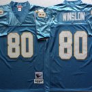 Activewear  Uniform #80 Kellen Winslow Jerseys Vintage Blue Throwback Shirt