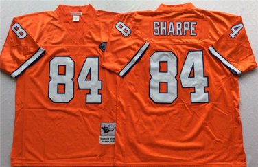 Activewear  Uniform #84 Shannon Sharpe Jerseys Vintage Orange Throwback Shirt