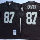 Activewear  Uniform #87 Dave Casper Jerseys M&N Vintage Black Throwback Shirt