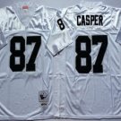 Activewear  Uniform #87 Dave Casper Jerseys M&N Vintage White Throwback Shirt