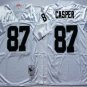 Activewear  Uniform #87 Dave Casper Jerseys M&N Vintage White Throwback Shirt