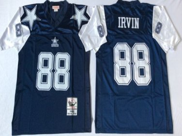 Activewear  Uniform #88 Michael Irving Jerseys Vintage Navy Throwback Shirt