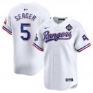 Activewear Baseball Uniform 5 Corey Seager Jerseys White 2023 World Series Game Shirt
