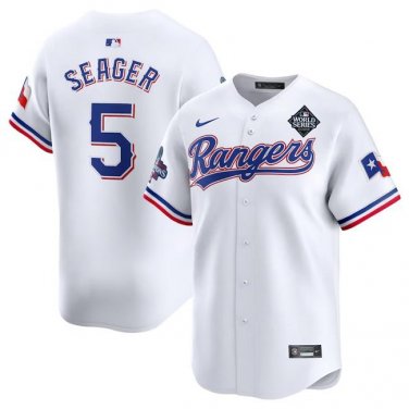 Activewear Baseball Uniform 5 Corey Seager Jerseys White 2023 World Series Game Shirt