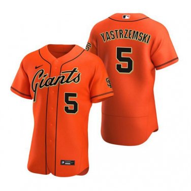 Activewear Baseball Uniform 5 Mike Yastrzemski Jerseys Orange Alternate Elite Shirt