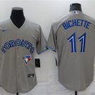Activewear Baseball Uniform 11 Bo Bichette Jerseys Gray Away Player Game Shirt