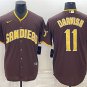 Activewear Baseball Uniform 11 Yu Darvish Jerseys Brown Away Limited Player Shirt