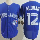 Activewear Baseball Uniform 12 Roberto Alomar Jerseys Vintage Royal Throwback Shirt