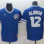Activewear Baseball Uniform 12 Roberto Alomar Jerseys Vintage Royal Throwback Shirt