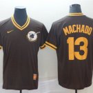 Activewear Baseball Uniform 13 Manny Machado Jerseys Brown Cooperstown V Neck Shirt