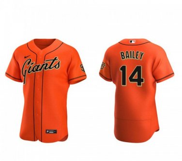 Activewear Baseball Uniform 14 Patrick Bailey Jerseys Orange Alternate Elite Shirt