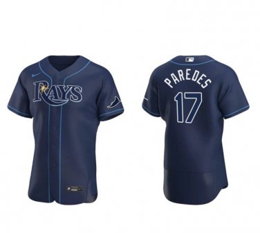 Activewear Baseball Uniform 17 Isaac Paredes Jerseys Navy Alternate Player Elite Shirt