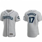 Activewear Baseball Uniform 17 Mitch Haniger Jerseys Gray Road Player Elite Shirt