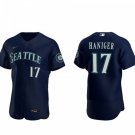 Activewear Baseball Uniform 17 Mitch Haniger Jerseys Navy Alternate Player Elite Shirt