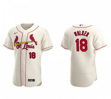 Activewear Baseball Uniform 18 Jordan Walker Jerseys Cream Alternate Elite Shirt