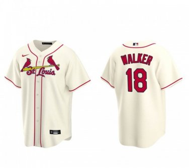 Activewear Baseball Uniform 18 Jordan Walker Jerseys Cream Alternate Player Game Shirt