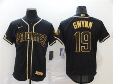 Activewear Baseball Uniform 19 Tony Gwynn Jerseys Black Golded Edition Elite Shirt