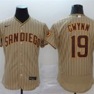 Activewear Baseball Uniform 19 Tony Gwynn Jerseys Tan Alternate Elite Retired Shirt