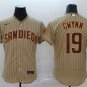 Activewear Baseball Uniform 19 Tony Gwynn Jerseys Tan Alternate Elite Retired Shirt