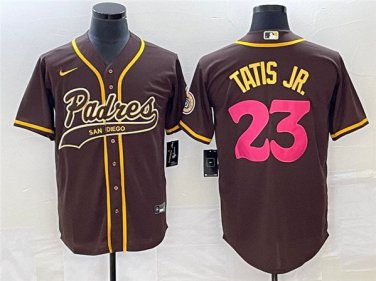 Activewear Baseball Uniform 23 Fernando Tatis Jr. Jerseys Brown Pink CoolBase Shirt