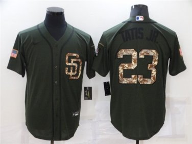 Activewear Baseball Uniform 23 Fernando Tatis Jr. Jerseys Green Salute Service Shirt