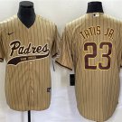 Activewear Baseball Uniform 23 Fernando Tatis Jr. Jerseys Tan CoolBase Shirt