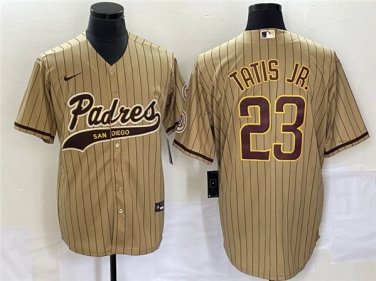 Activewear Baseball Uniform 23 Fernando Tatis Jr. Jerseys Tan CoolBase Shirt