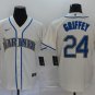Activewear Baseball Uniform 24 Ken Griffey Jr. Jerseys Cream Alternate Retired Shirt